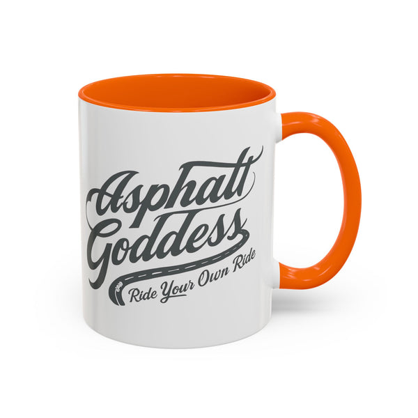 Coffee Mug for Female Bikers, Menopausal Riders Gift, Sparta Queen Mug, Motorcycle Womens Mug, Biker Gift, Ashpalt Goddess