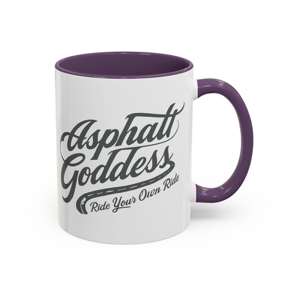 Coffee Mug for Female Bikers, Menopausal Riders Gift, Sparta Queen Mug, Motorcycle Womens Mug, Biker Gift, Ashpalt Goddess