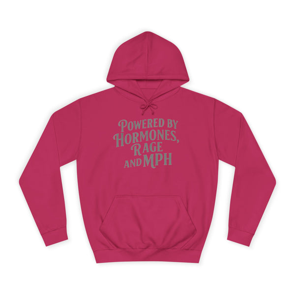 Female Motorcycle Hoodie | Biker Babe T-shirt | Female Biker | Powered by Hormones Rage and MPH | Biker Gift | Gifts for her