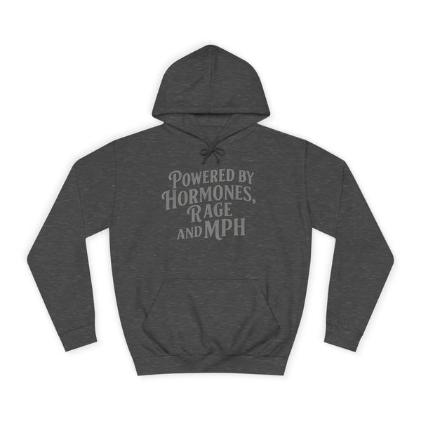 Female Motorcycle Hoodie | Biker Babe T-shirt | Female Biker | Powered by Hormones Rage and MPH | Biker Gift | Gifts for her