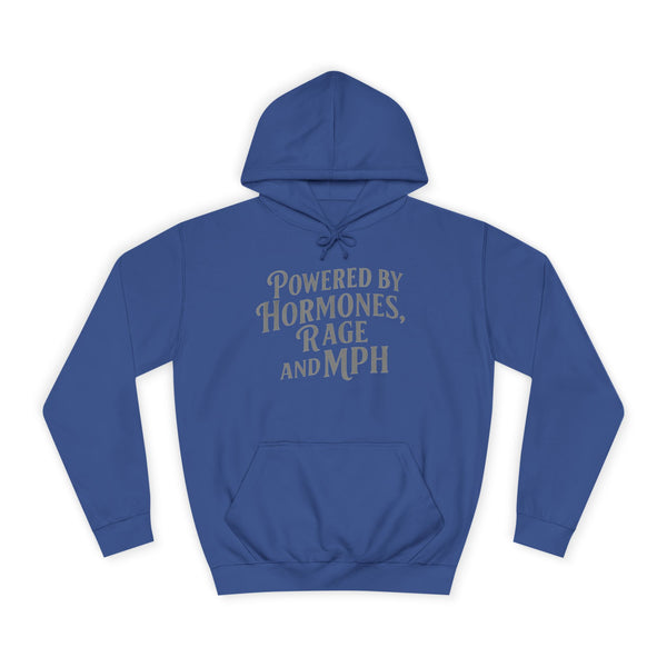 Female Motorcycle Hoodie | Biker Babe T-shirt | Female Biker | Powered by Hormones Rage and MPH | Biker Gift | Gifts for her