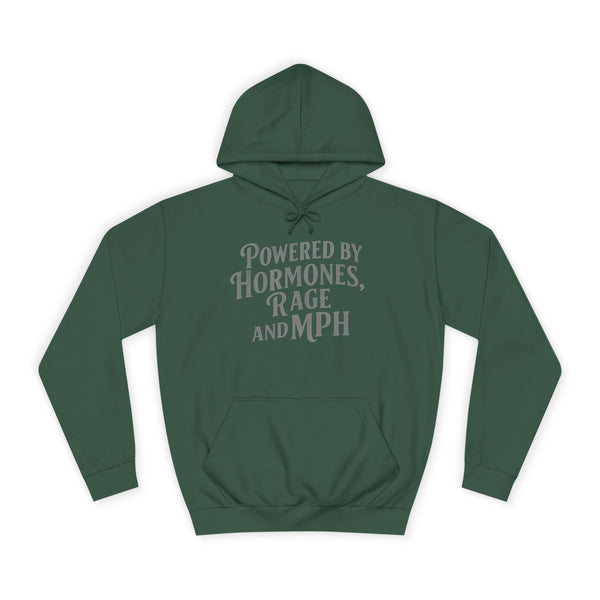 Female Motorcycle Hoodie | Biker Babe T-shirt | Female Biker | Powered by Hormones Rage and MPH | Biker Gift | Gifts for her