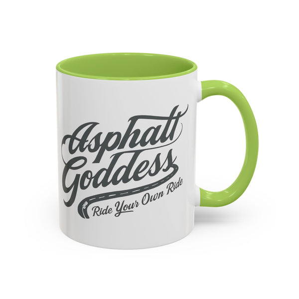 Coffee Mug for Female Bikers, Menopausal Riders Gift, Sparta Queen Mug, Motorcycle Womens Mug, Biker Gift, Ashpalt Goddess