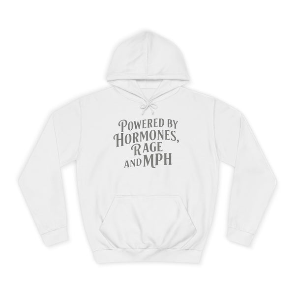 Female Motorcycle Hoodie | Biker Babe T-shirt | Female Biker | Powered by Hormones Rage and MPH | Biker Gift | Gifts for her