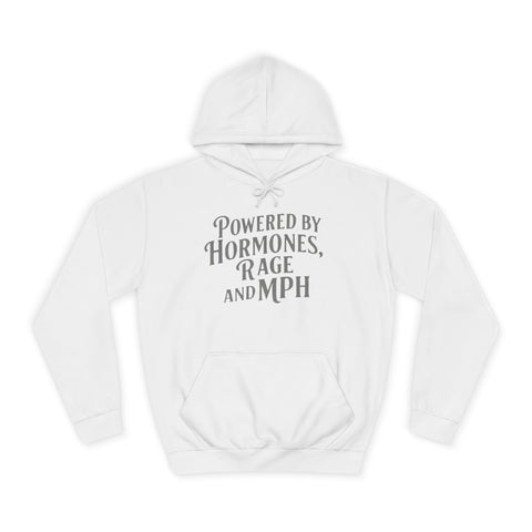 Female Motorcycle Hoodie | Biker Babe T-shirt | Female Biker | Powered by Hormones Rage and MPH | Biker Gift | Gifts for her